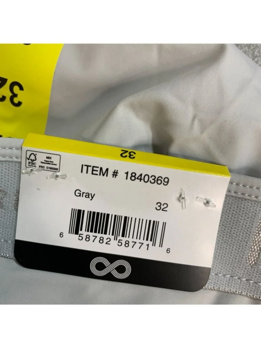 NWT Infinity LinearFlex Men's 32 Gray Performance Shorts 4-Way Stretch